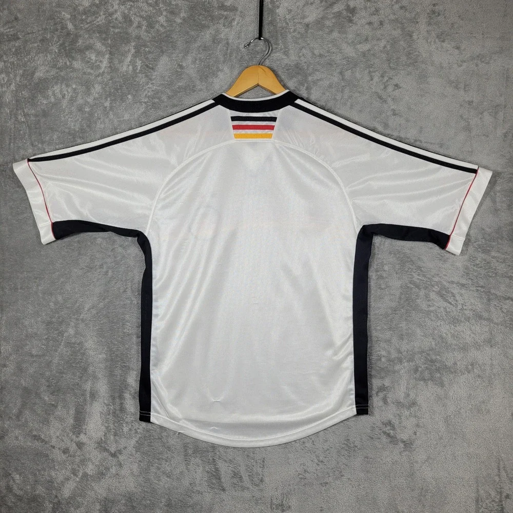 Vintage Adidas Soccer Jersey Men M White Germany DFB National Team Striped 1998